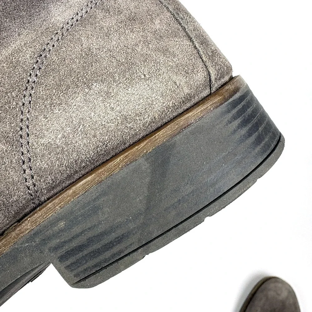 Nordstrom Mens Shop Grayson Waterproof Suede Chukka Boot Sz 46 12.5/13 Gray Itly